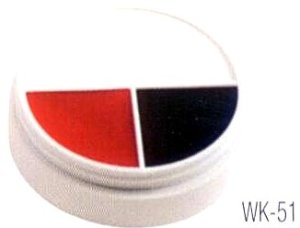 CLOWN WHEEL MAKEUP - RED, BLACK & WHITE