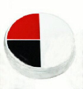 RED, WHITE & BLACK MAKEUP - CLOWN/MIME WHEEL #RB