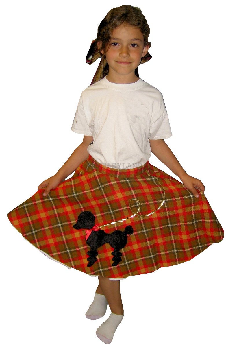 1950s Child Poodle Skirt Costume, Size 7 - 8 1950s Child Poodle Skirt Costume, Size 7 - 8