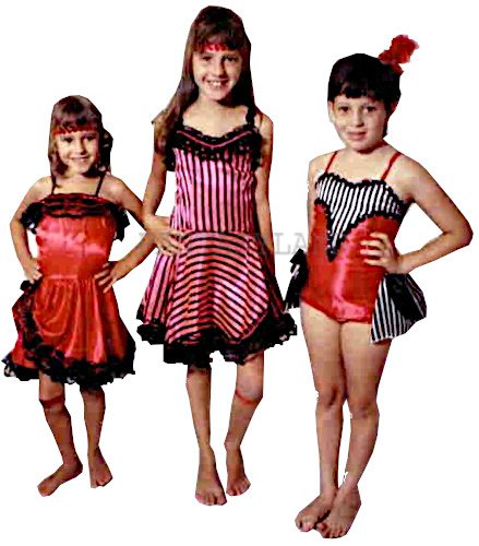 French Can-Can Child Costume, Size 6- 8