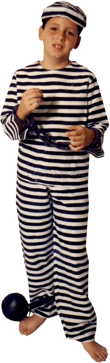 Prisoner Child Costume Size 8 - 10 Medium Prisoner Child Costume Size 8 - 10 Medium