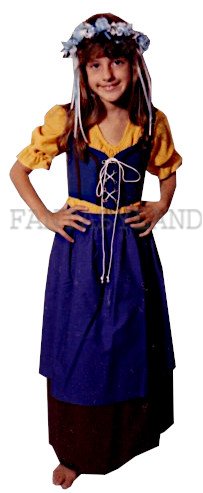 Renaissance Peasant Child Costume, Size 8-10