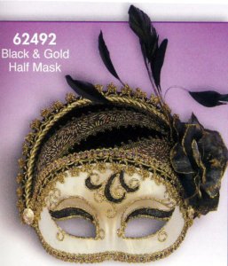 FANCY BLACK and GOLD MASK