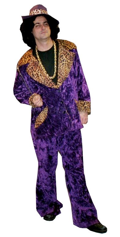 1970s Velvet Pimp Costume, Size XXLG - XXXL 48-52