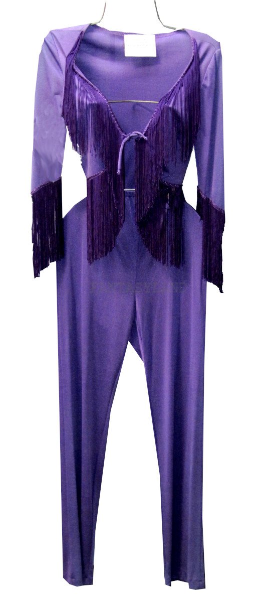1970s Sexy Purple 2 piece Lady Costume Size SM - LG - Click Image to Close