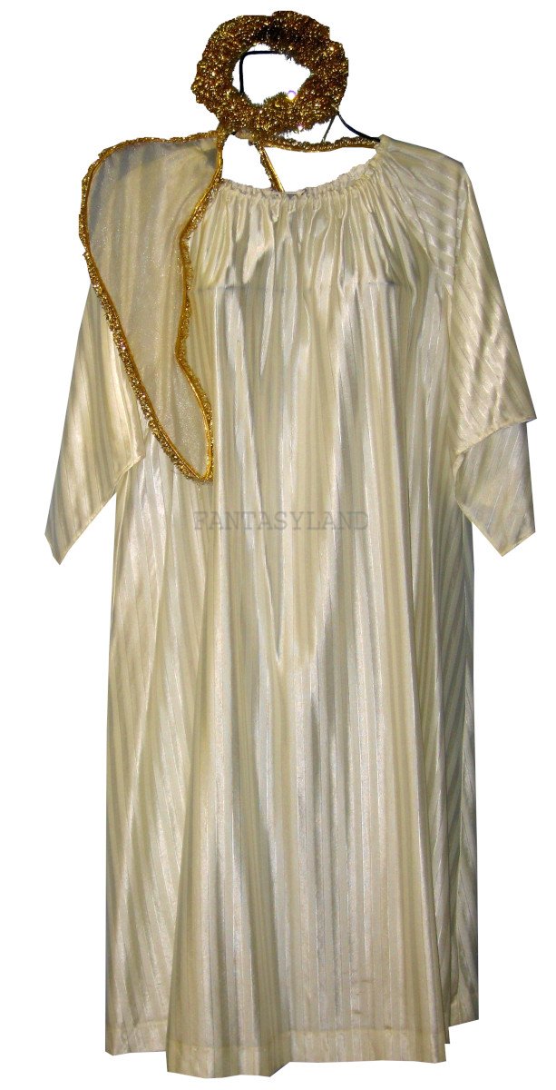 Angel Costume Creme and Gold Size Child 10 - 12