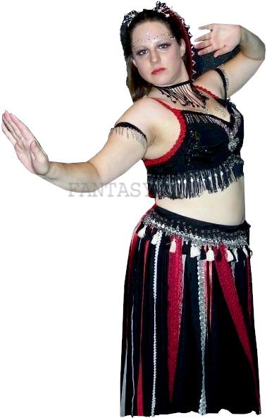Tribal Belly Dance Costume, Size Lg - XL