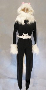 Black and White Cat Suit, Size MD