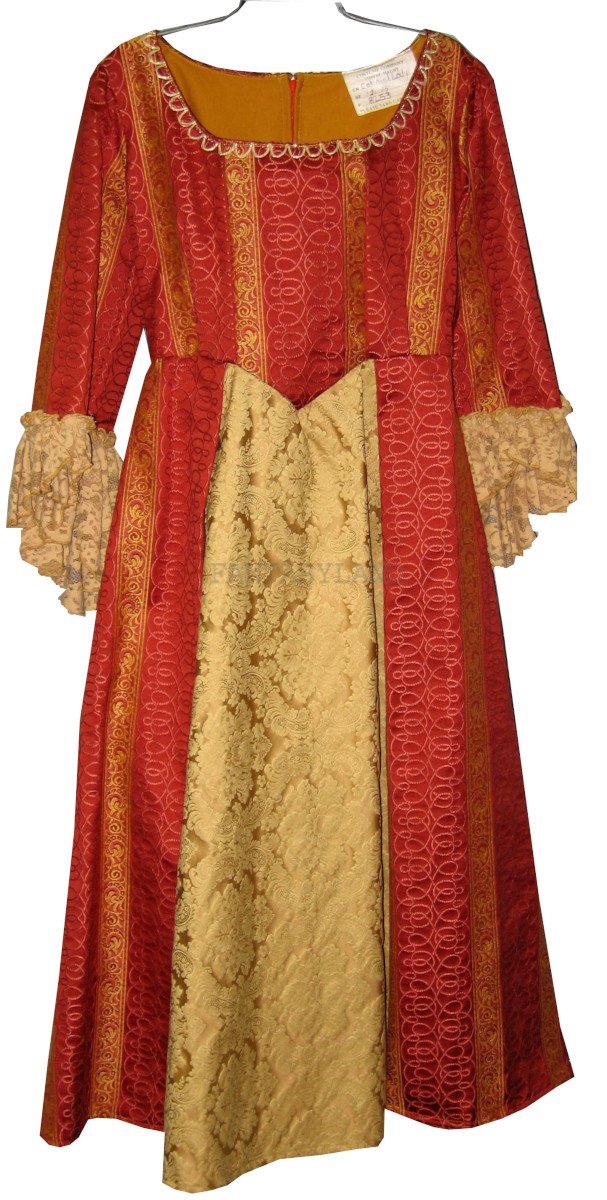 Colonial Lady Teen Size 12-14 RUST & GOLD