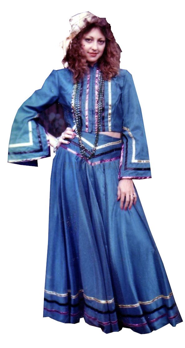 Blue Gypsy Costume, Size Small - Medium