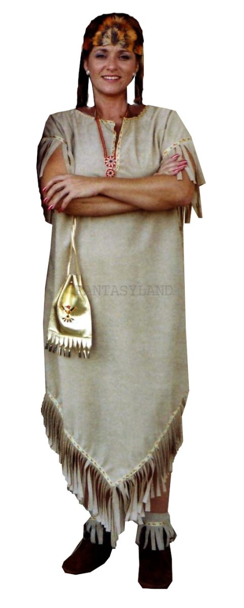 Indian Maiden Tan Dress Size Medium