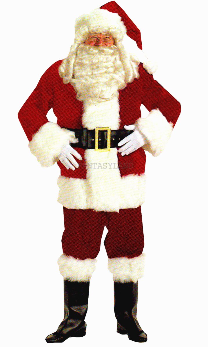 Velvet Santa Claus Costume Size XXLG #7510