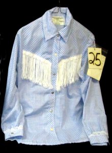 Cowgirl Shirt, Size Small, Blue