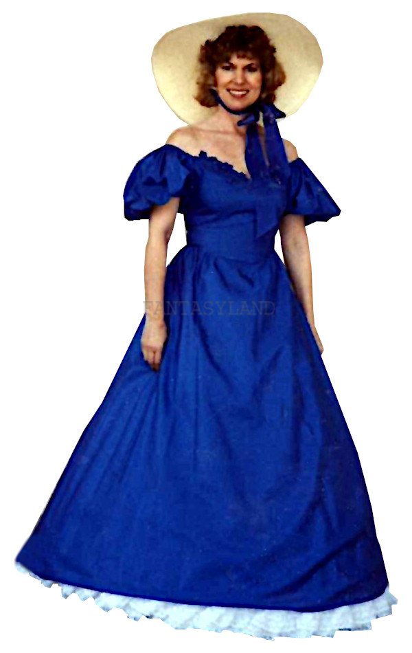 Royal Blue Ballgown Costume, Size 9 SM-MD, Blue
