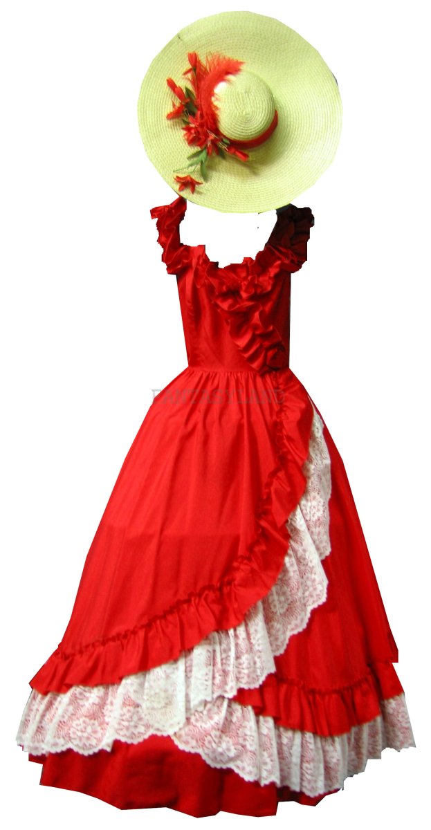 Red Ballgown, Size 7 - Small